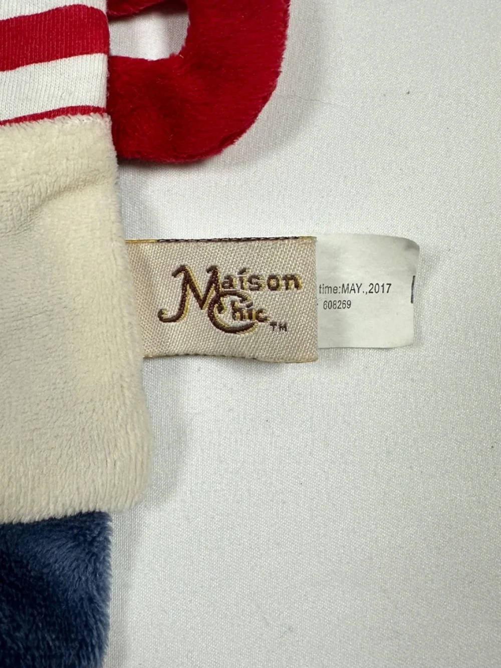 Maison Chic Multifunction Blankie Max The Puppy Red White Blue Teething Rings